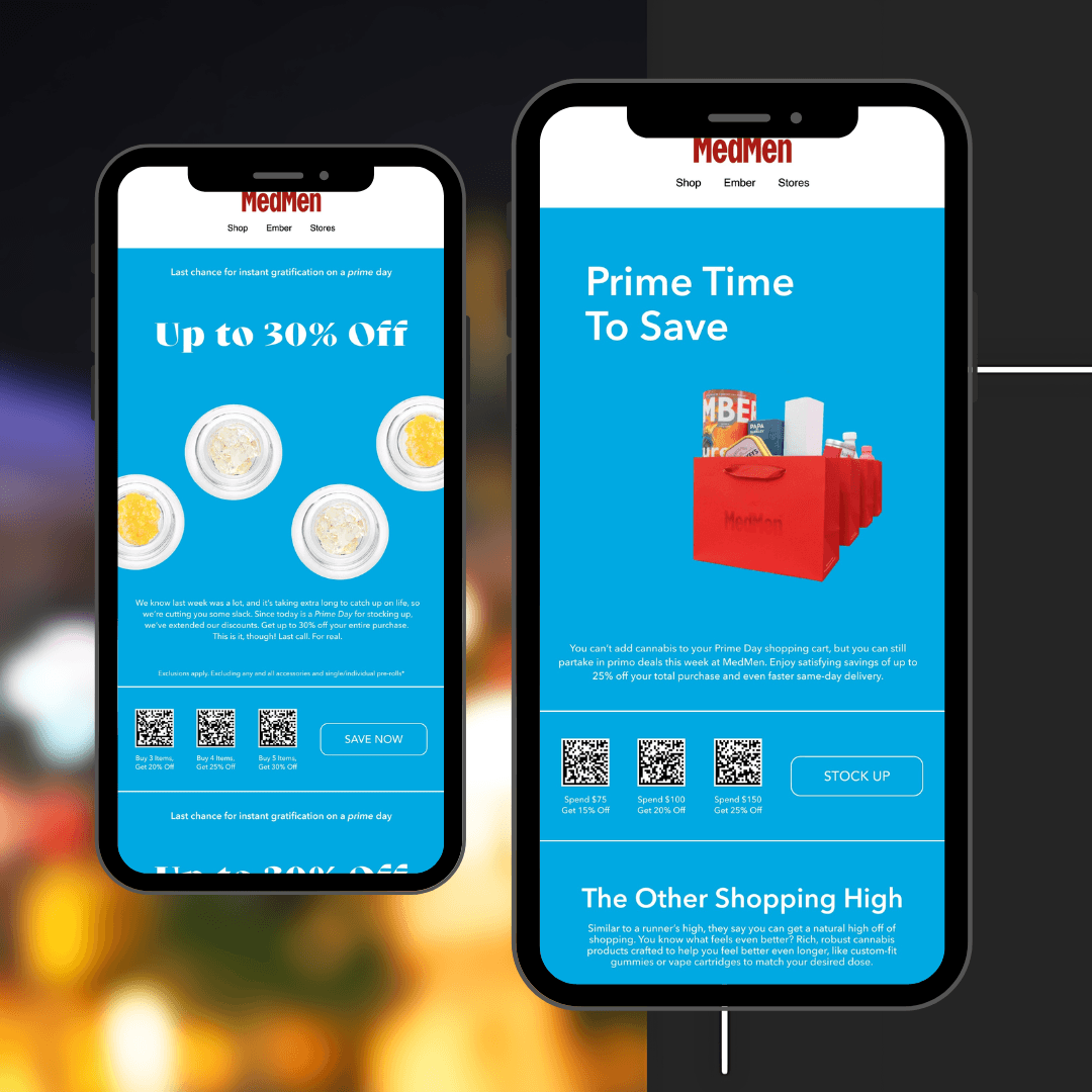 Prime Time to Save · peak-period retail campaign mockup