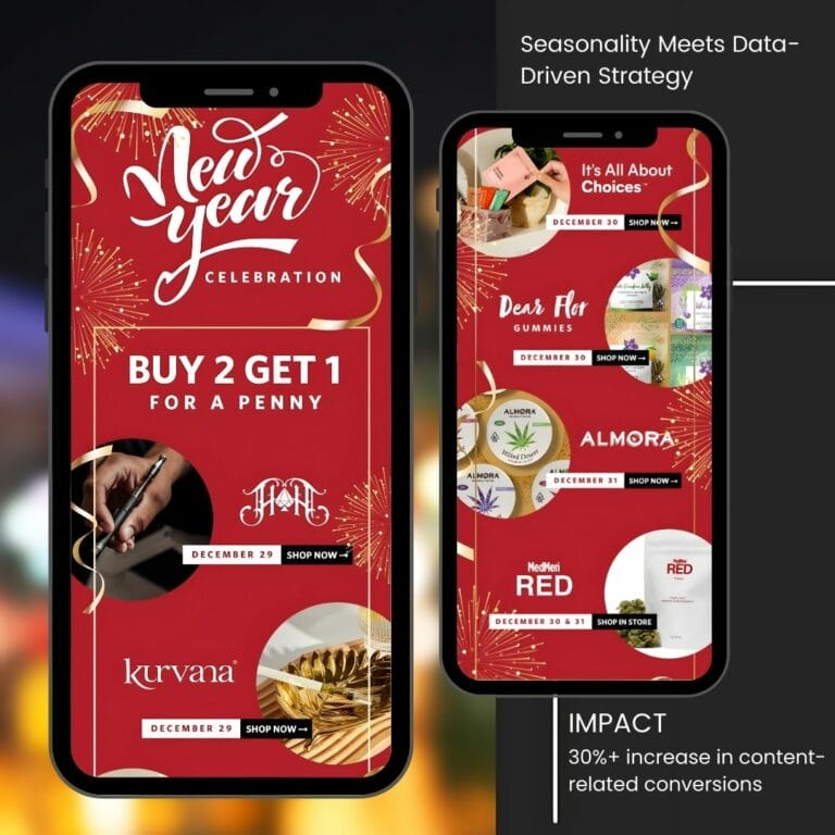 Seasonal New Year's Eve campaign email