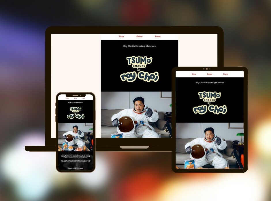 TSUMo Snacks × Roy Choi pop-up landing page